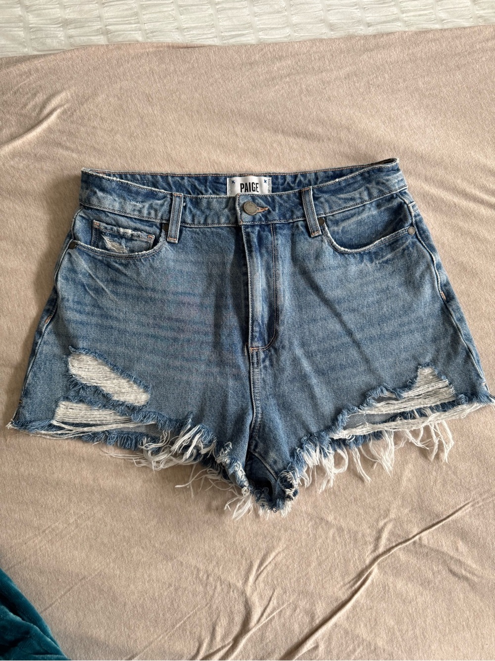 PAIGE Margot Denim Cutoff Shorts